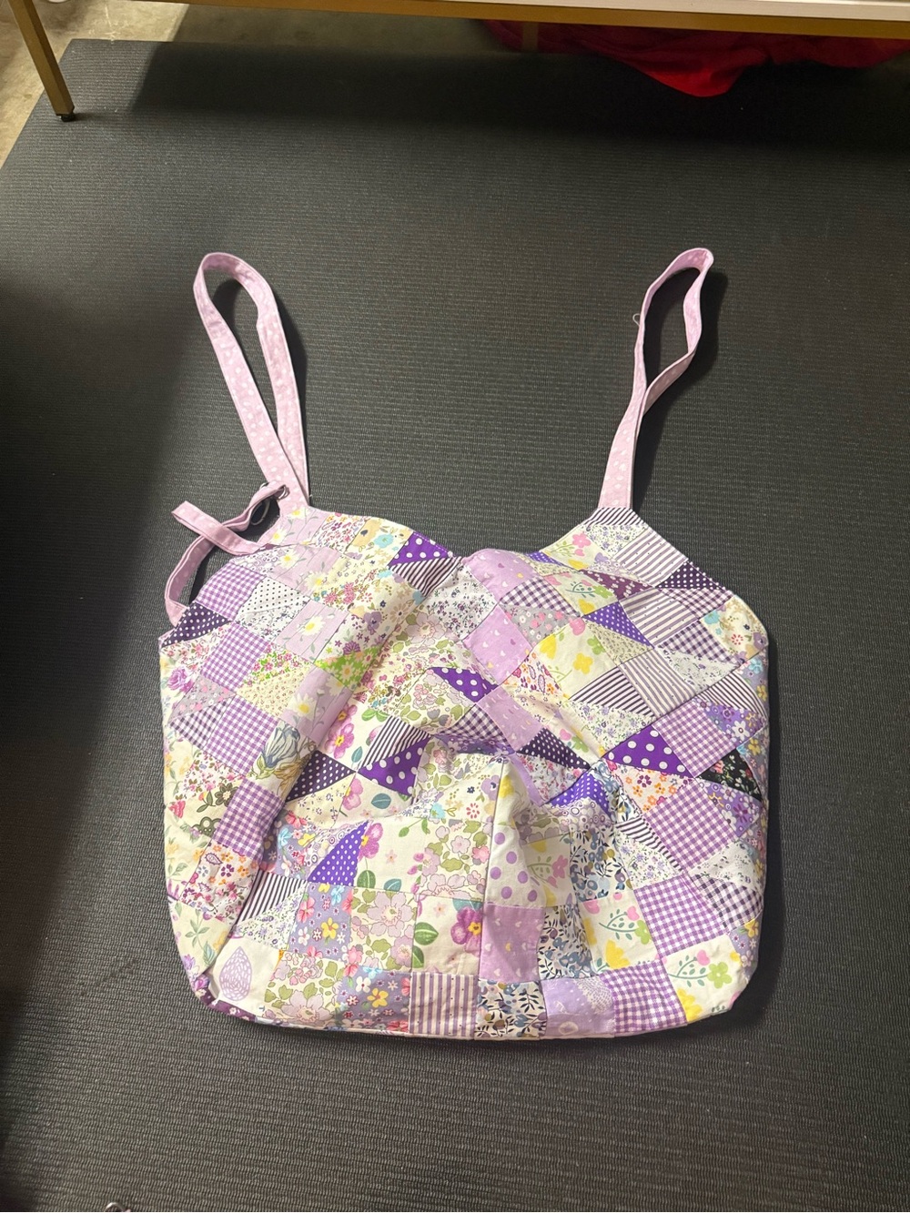 Quilted Patchwork Lilac Tote Bag